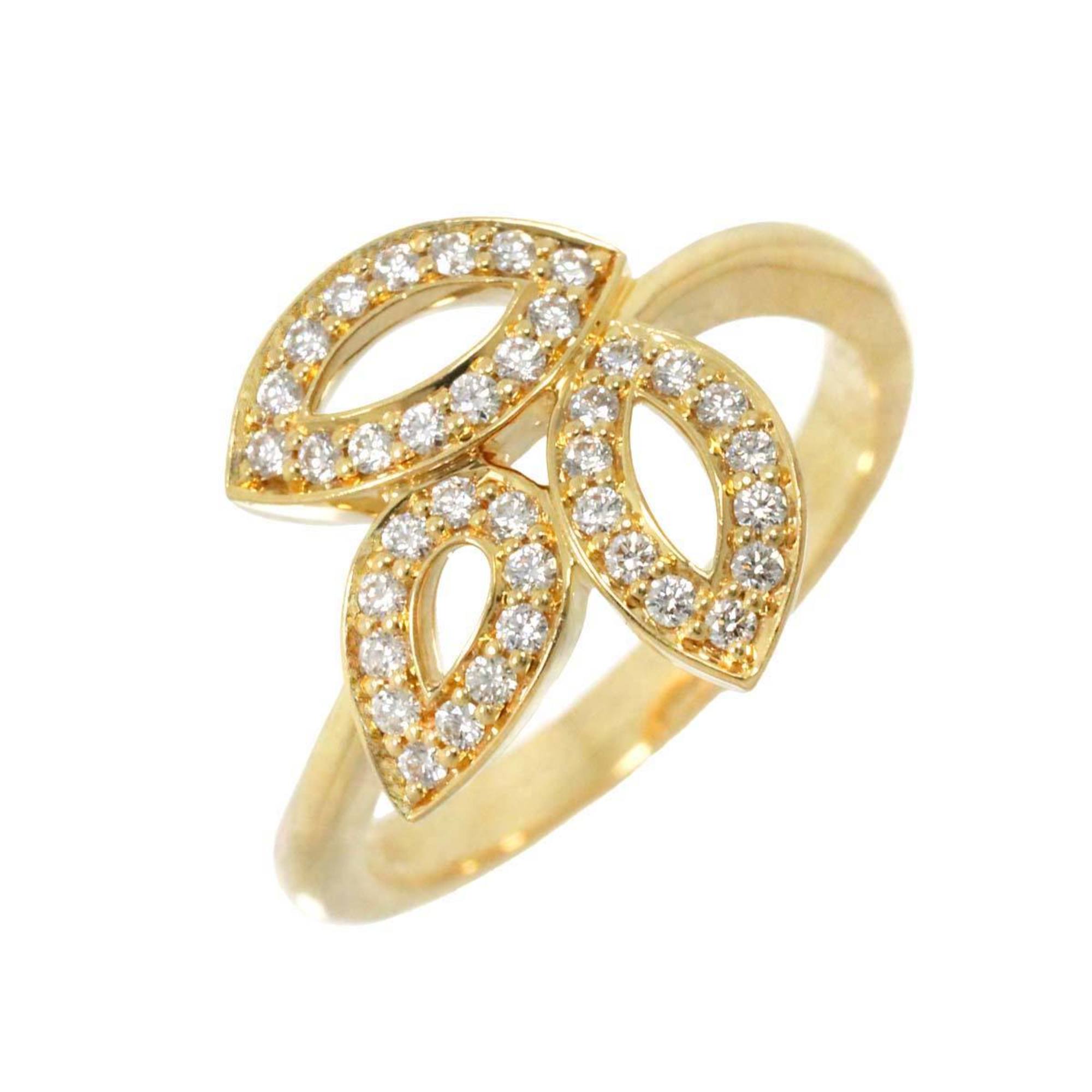 Harry Winston Lily Cluster Ring Diamond K18 YG Yellow Gold 750 HW