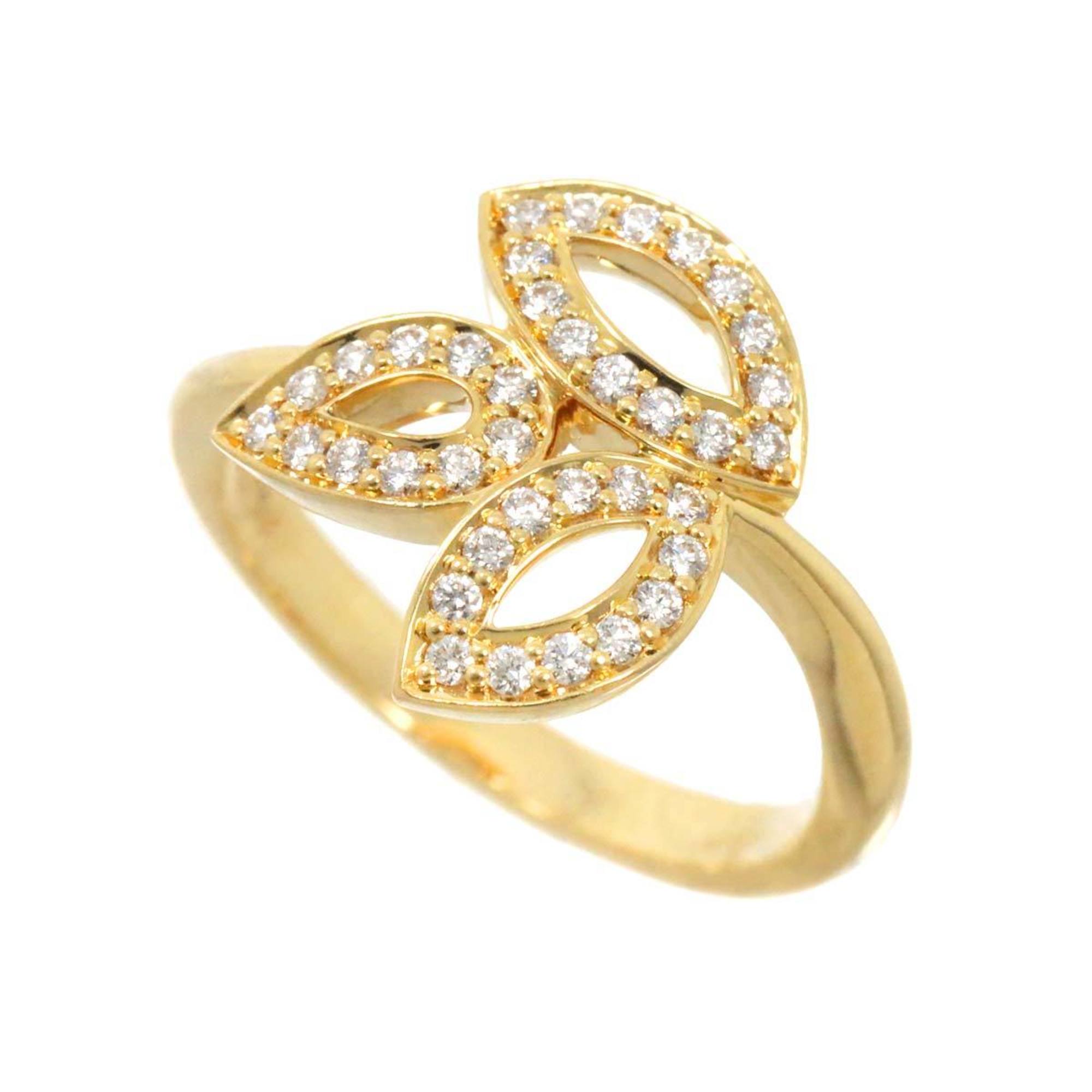 Harry Winston Lily Cluster Ring Diamond K18 YG Yellow Gold 750 HW