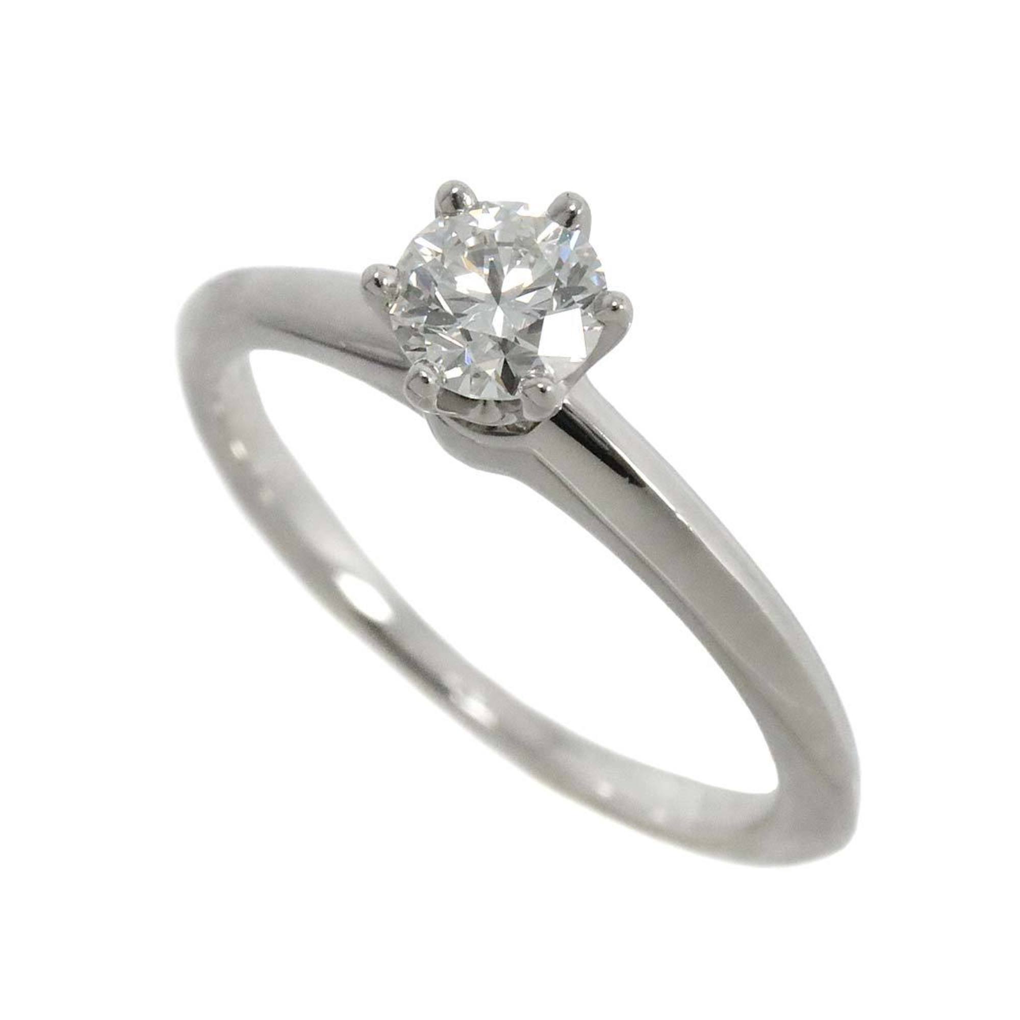 Tiffany & Co. Solitaire Diamond 0.39ct I VS1 3EX Ring Pt Platinum