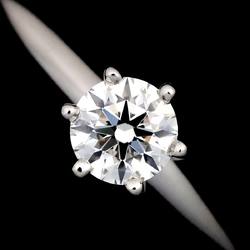 Tiffany & Co. Solitaire Diamond 0.39ct I VS1 3EX Ring Pt Platinum