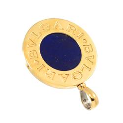 BVLGARI Double Pendant Top Lapis Lazuli Onyx K18 YG Yellow Gold 750 Steel