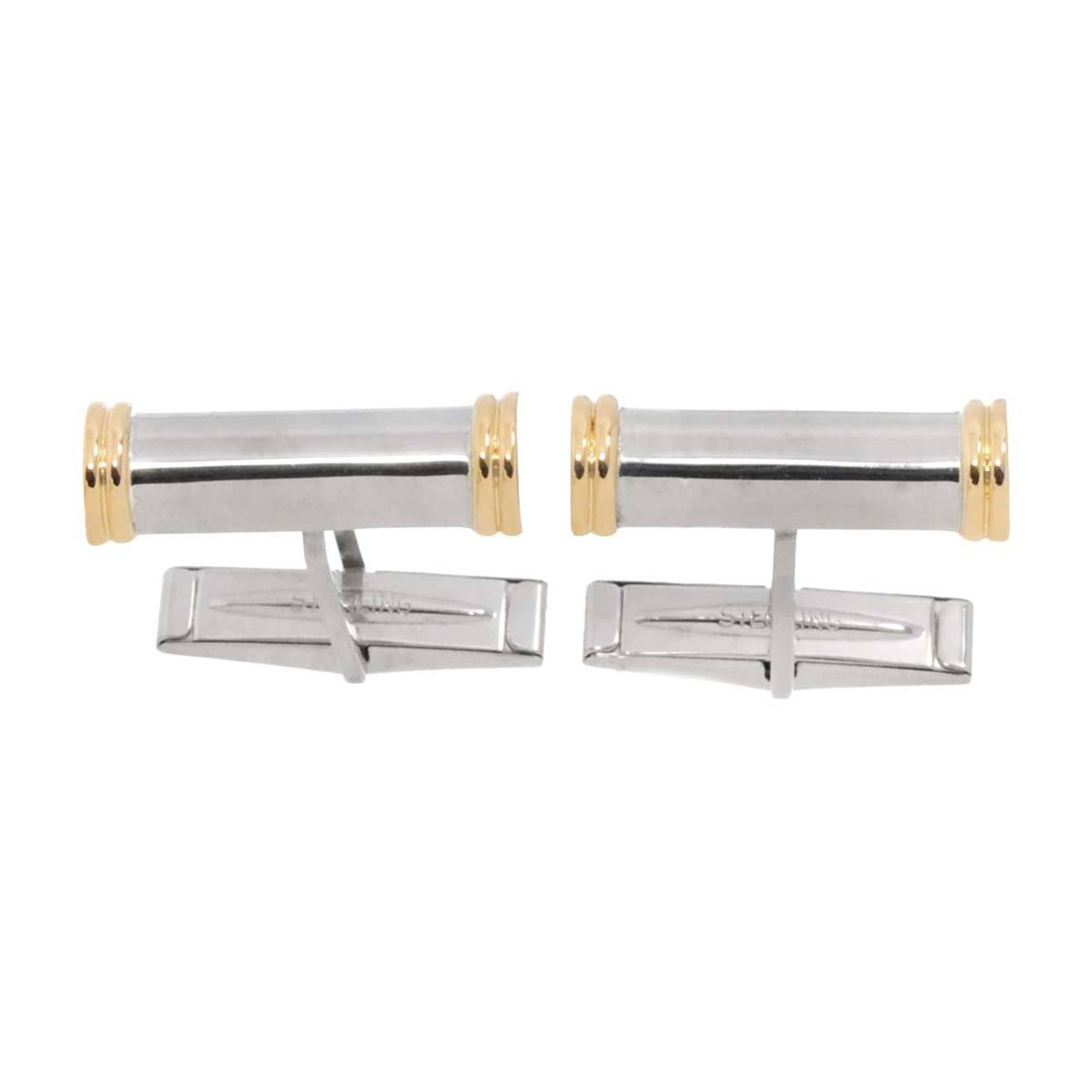 Tiffany & Co. Cufflinks SV Silver K18 YG Yellow Gold 750 Cuff Links