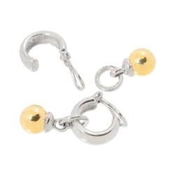 Tiffany & Co. Earrings SV Silver K18 YG Yellow Gold 925 750 Clip on