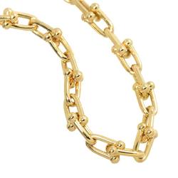 Tiffany & Co. Hardware Small Link Necklace 45.7cm K18 YG Yellow Gold 750