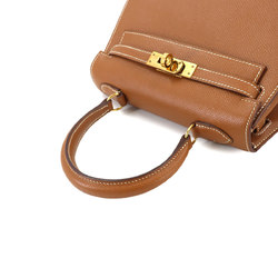 Hermes HERMES Kelly 2way Hand Shoulder Bag Cushvel Epsom Gold 〇X Engraved Outside Stitching Metal Fittings Mini