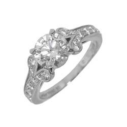 Cartier Ballerina Diamond 1.31ct G VS1 3EX #50 Ring Pt Platinum Ballerine