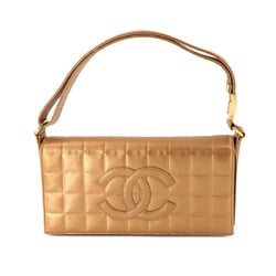 CHANEL Chocolate bar shoulder bag, leather, gold, gold hardware Bag