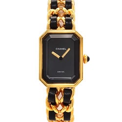 CHANEL Premiere S size H0001 Ladies watch Black Gold Quartz