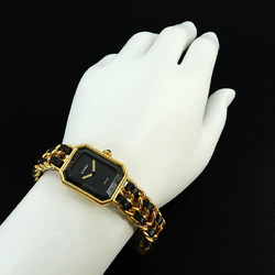 CHANEL Premiere S size H0001 Ladies watch Black Gold Quartz