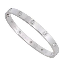 Cartier Love Bracelet Full Diamond 10P #17 K18 WG White Gold 750 Bangle