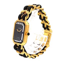 CHANEL Premiere S size H0001 Ladies watch Black Gold Quartz