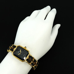 CHANEL Premiere S size H0001 Ladies watch Black Gold Quartz