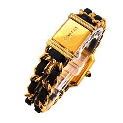 CHANEL Premiere S size H0001 Ladies watch Black Gold Quartz