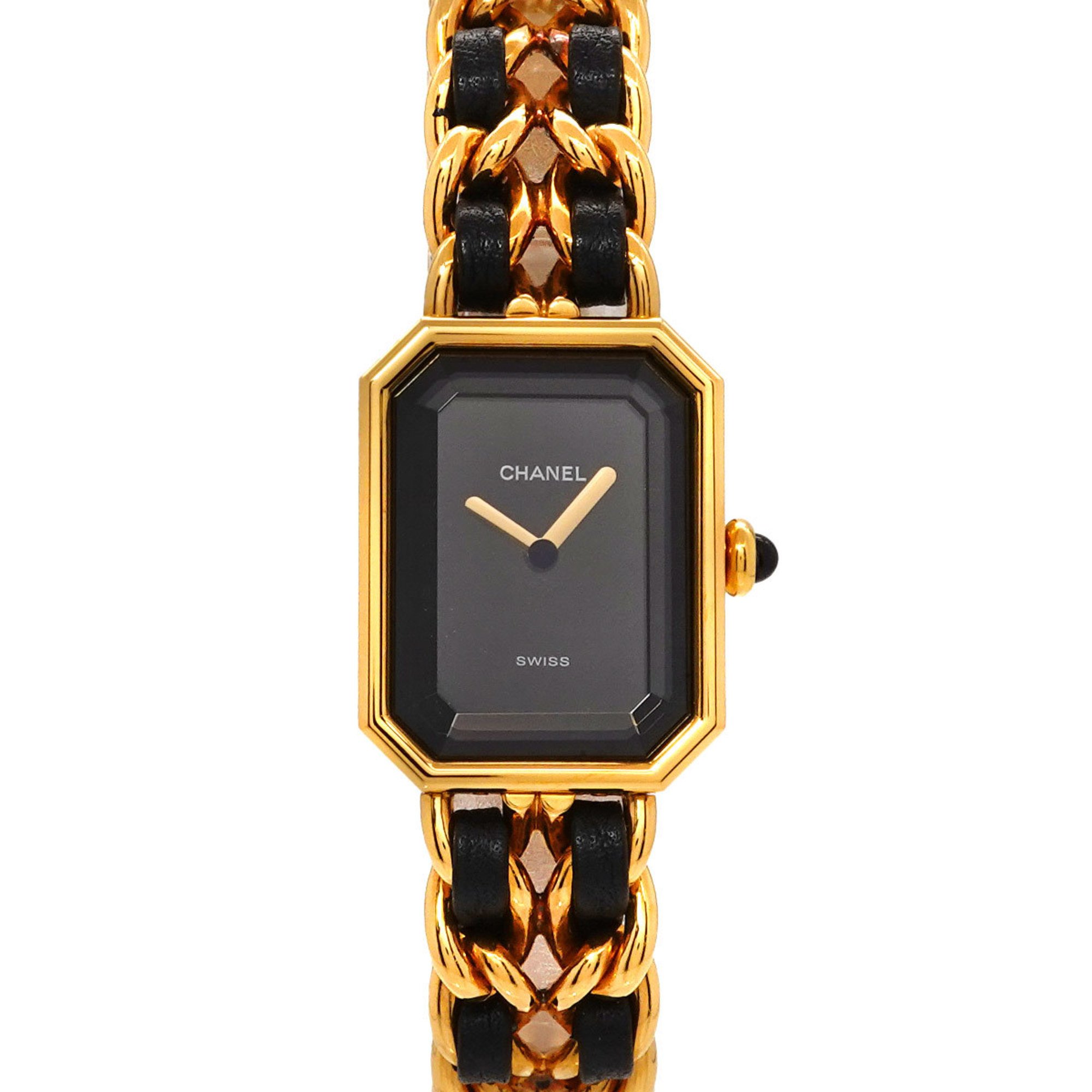 CHANEL Premiere L size H0001 Ladies watch Black Gold Quartz