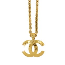 CHANEL Matelasse Coco Mark Long Necklace Gold 94P