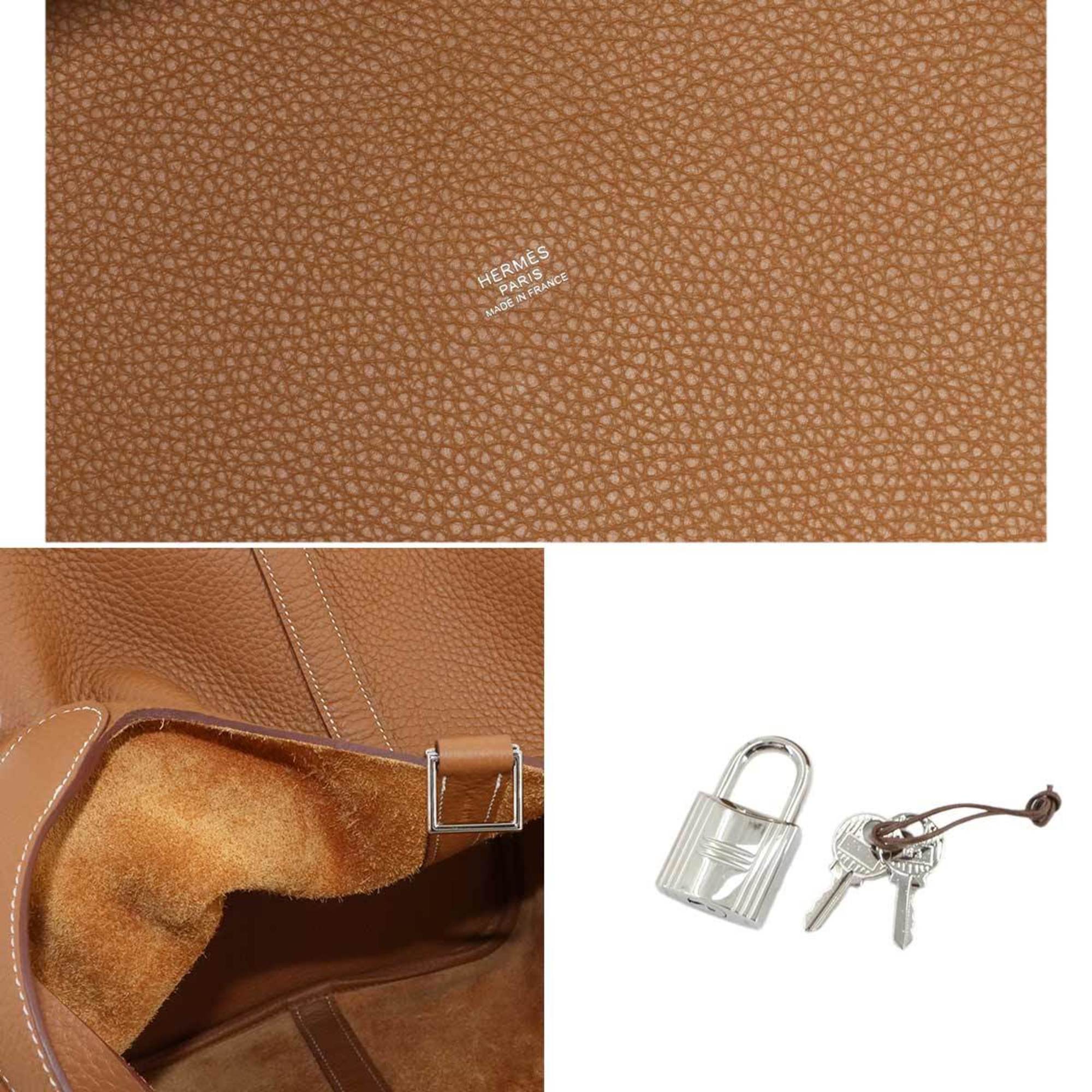 Hermes Picotin Lock GM Handbag Taurillon Clemence Gold U Stamp