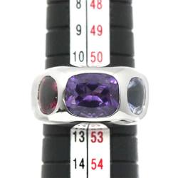 CHANEL #52 Ring Amethyst Iolite Garnet K18 WG White Gold 750 Multi Stone