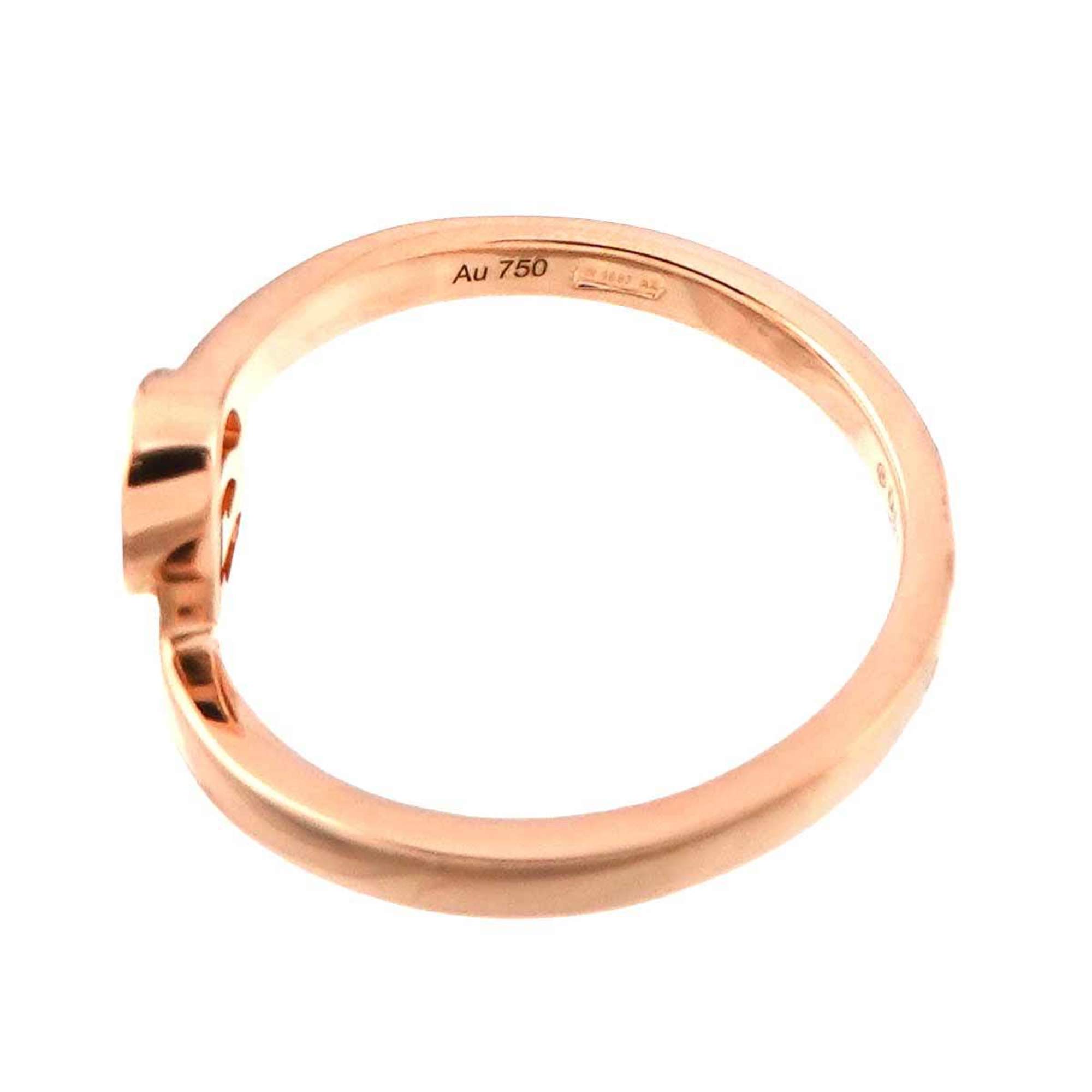 GUCCI GG Running #7 Ring K18 PG Pink Gold 750