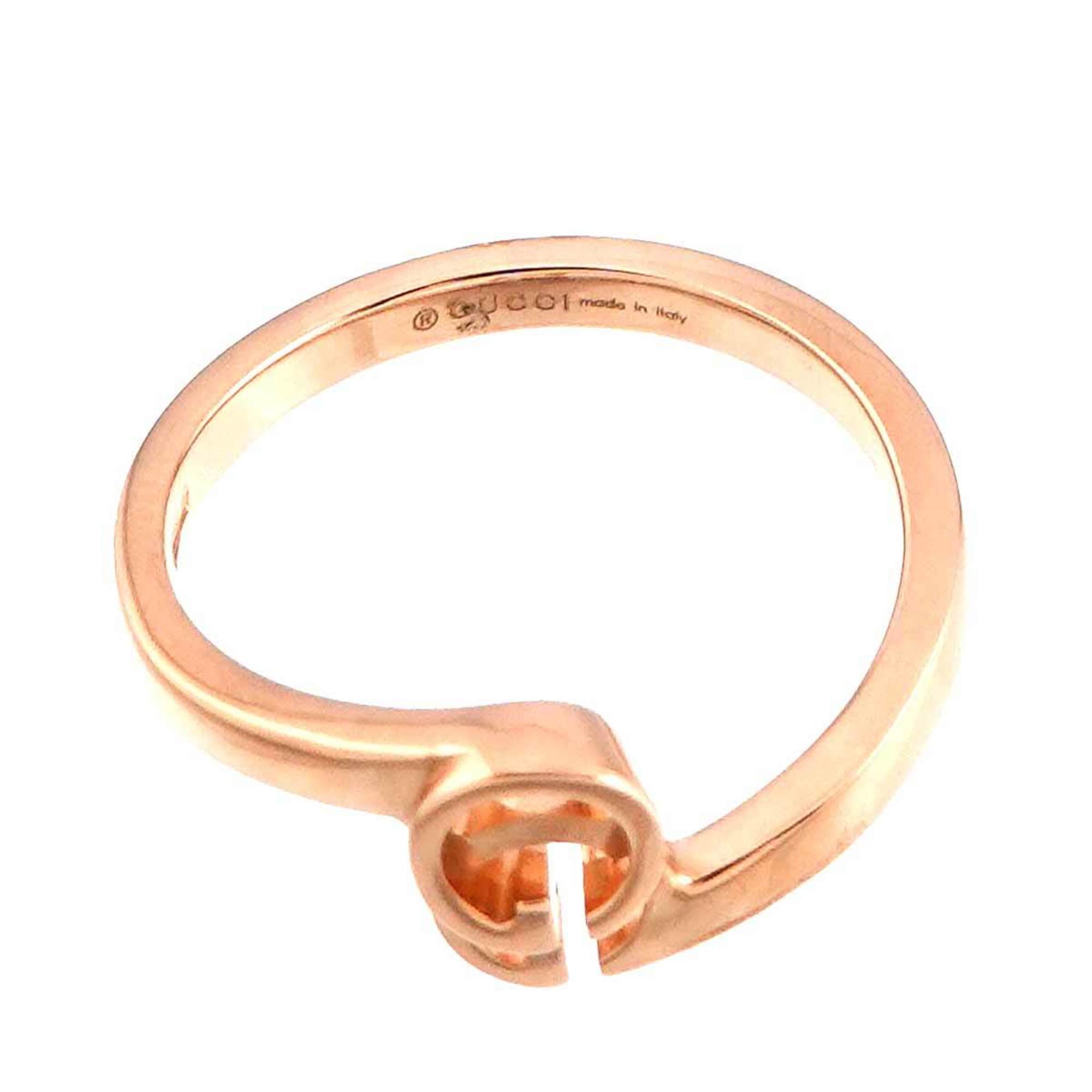 GUCCI GG Running #7 Ring K18 PG Pink Gold 750