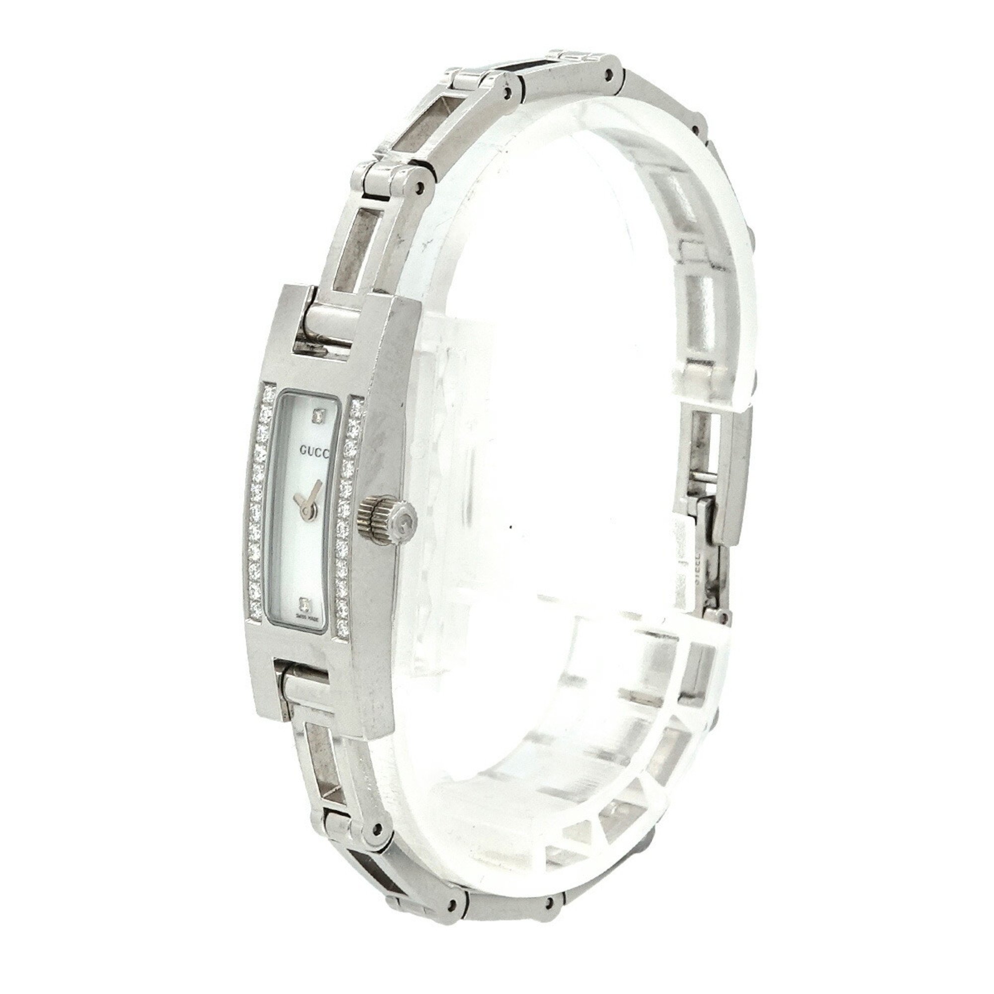 Gucci GUCCI Ladies Watch 3900L 2P Diamond Bezel White Shell Quartz