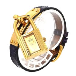 Hermes Kelly Watch Ladies' Gold Quartz Padlock