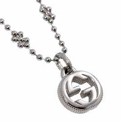 GUCCI Interlocking Necklace 42cm SV Silver 925