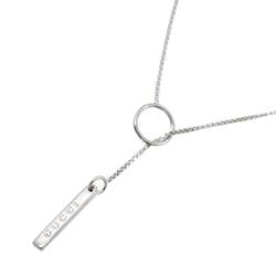 Gucci Lariat Necklace 54cm K18 WG White Gold 750