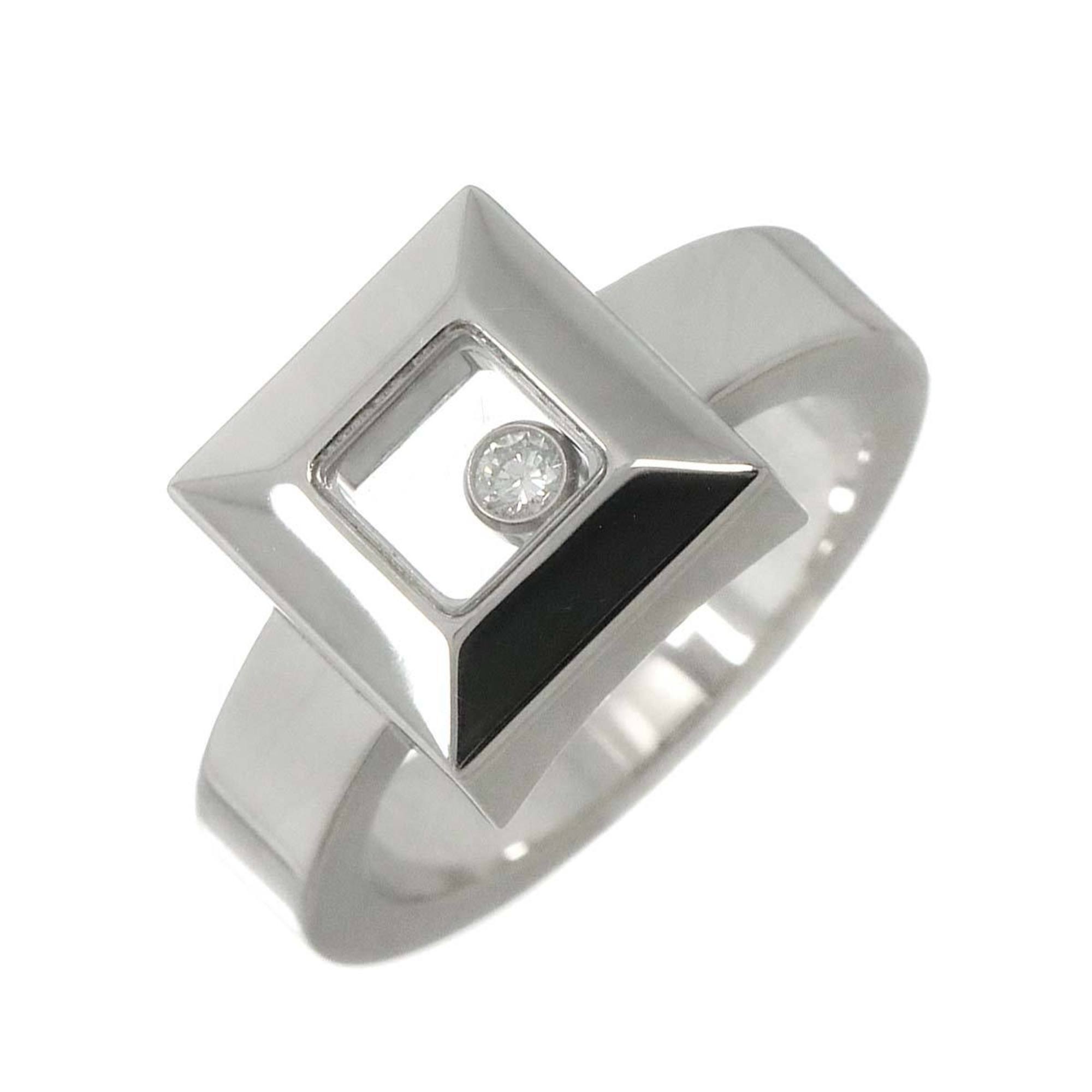 Chopard Happy Diamond Square Ring K18WG White Gold 750 Heart