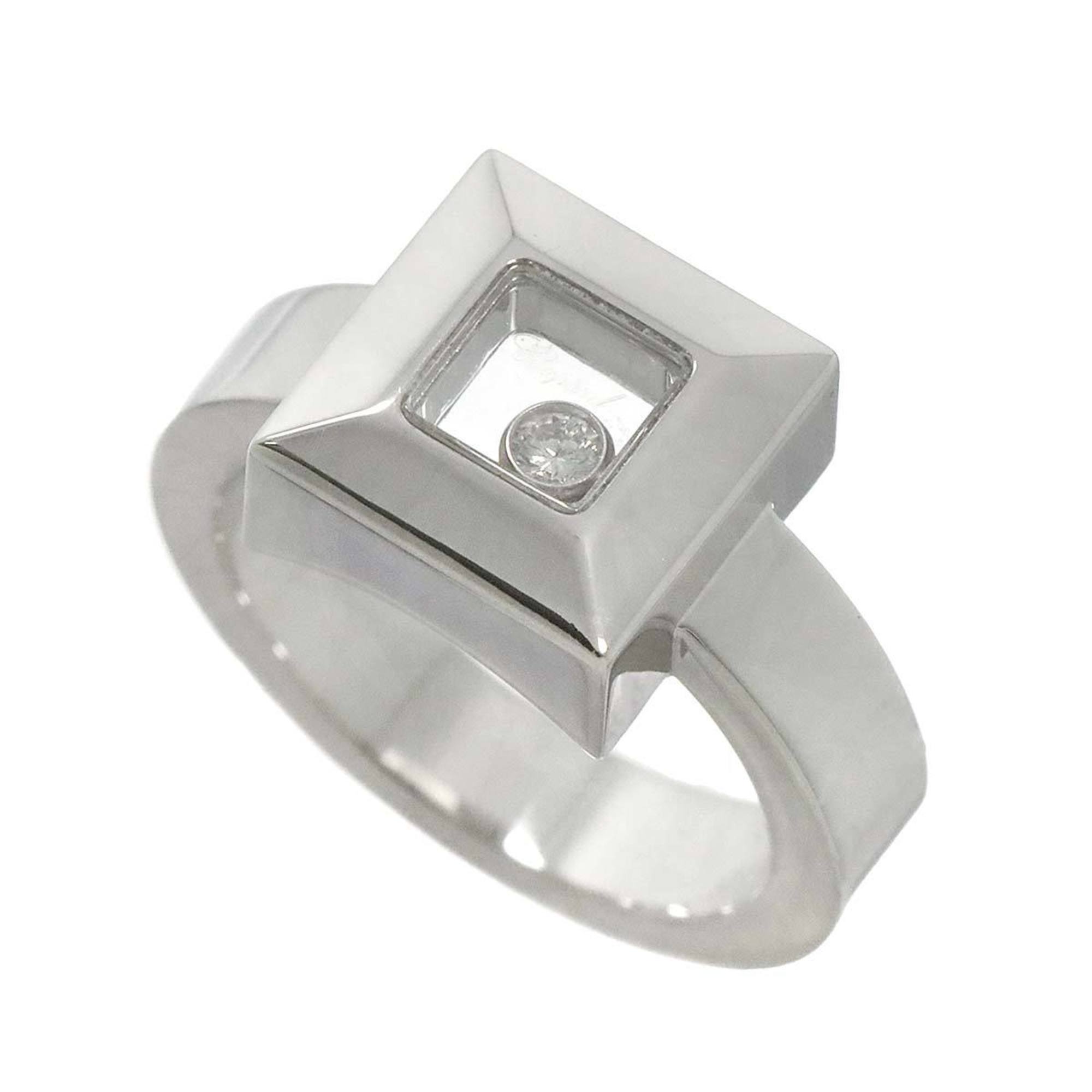 Chopard Happy Diamond Square Ring K18WG White Gold 750 Heart