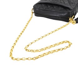 CHANEL Matelasse Bijou Chain Shoulder Bag Leather Black Gold Metal Fittings