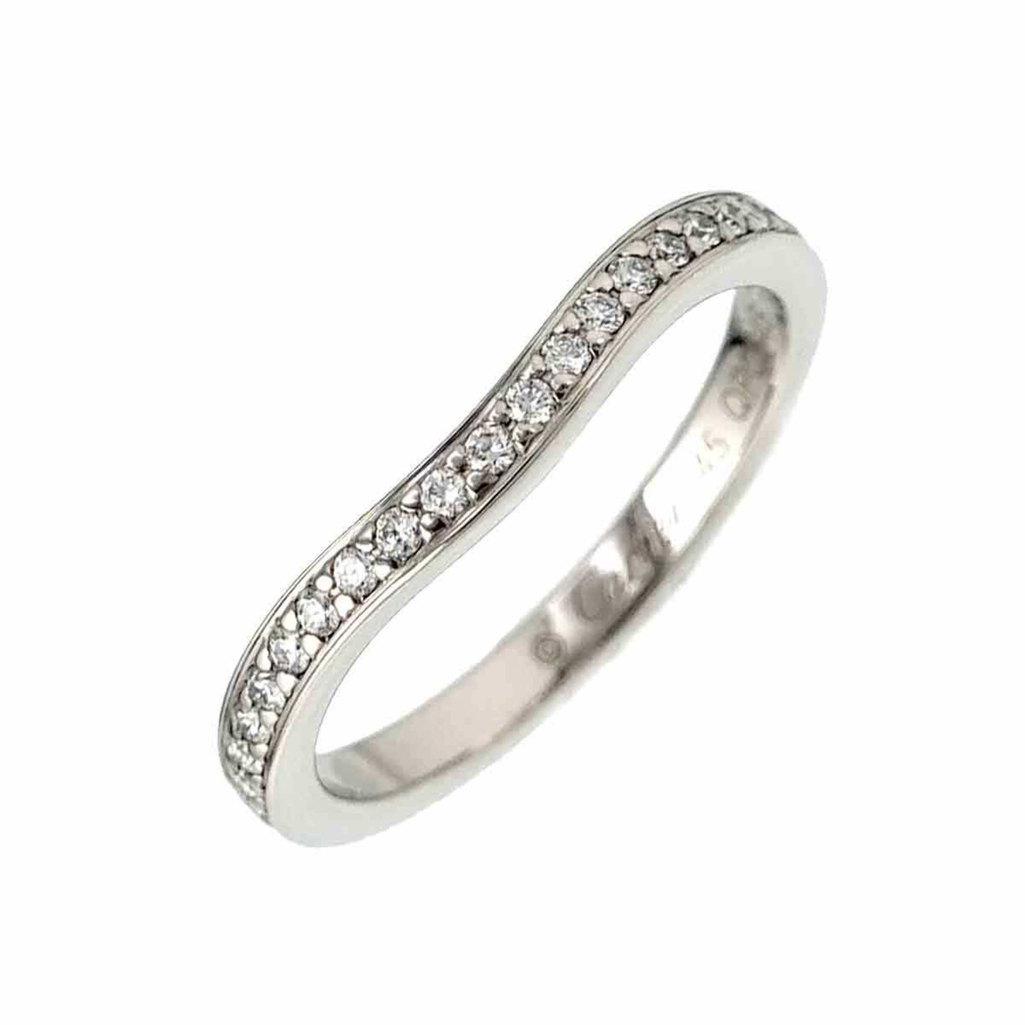 Cartier Ballerina Curve #45 Ring Half Diamond Pt Platinum Ballerine