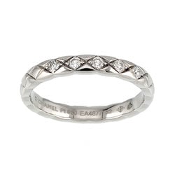 CHANEL Coco Crush SM #52 Ring Diamond 5P Pt Platinum Matelasse