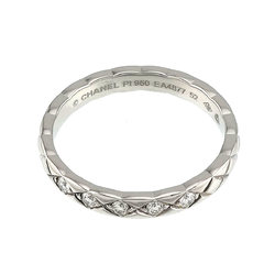 CHANEL Coco Crush SM #52 Ring Diamond 5P Pt Platinum Matelasse