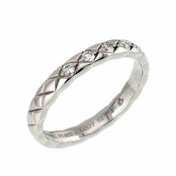 CHANEL Coco Crush SM #52 Ring Diamond 5P Pt Platinum Matelasse