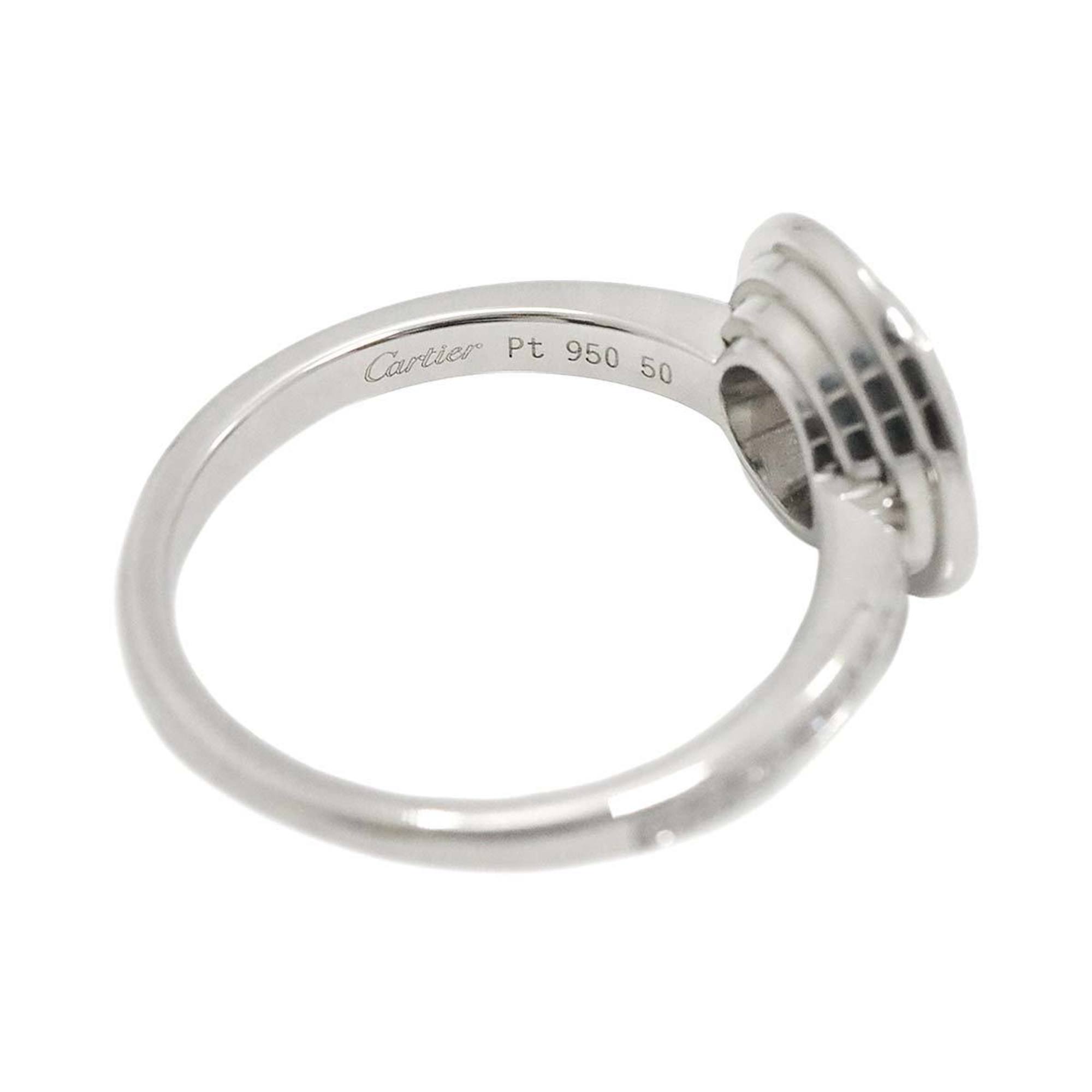 Cartier Damour Diamond 0.61ct H VS1 3EX #50 Ring Pt Platinum