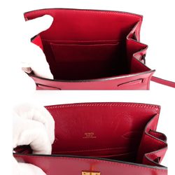 Hermes Kelly Sport PM Shoulder Bag Box Calf Rouge vif Gold Hardware 〇Q Stamp