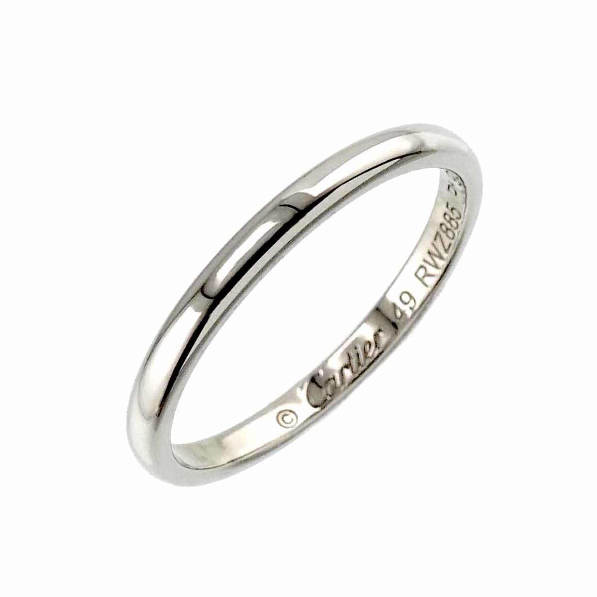 Cartier 1895 Classic #49 Ring Pt Width 2mm Platinum