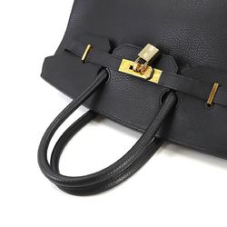 Hermes Birkin 35 Handbag Ardennes Black E Stamp Gold Hardware