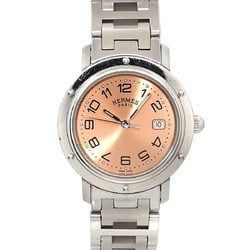 Hermes HERMES Clipper CL6 410 Boys Watch Date Pink Quartz Nacre