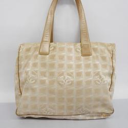 Chanel Tote Bag New Travel Nylon Beige Champagne Women's