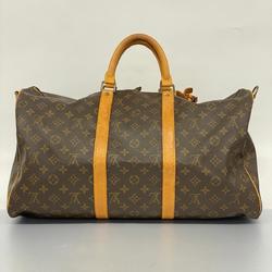 Louis Vuitton Boston Bag Monogram Keepall Bandouliere 50 M41416 Brown Men's Women's