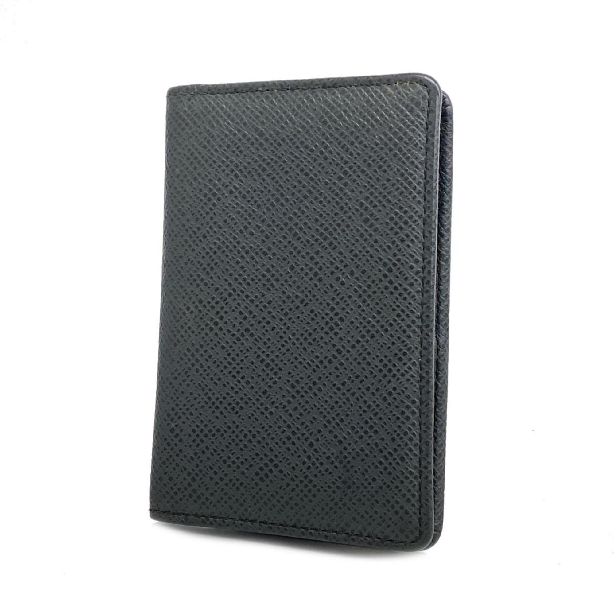 Louis Vuitton Business Card Holder/Card Case Taiga Organizer de Poche M30512 Ardoise Men's