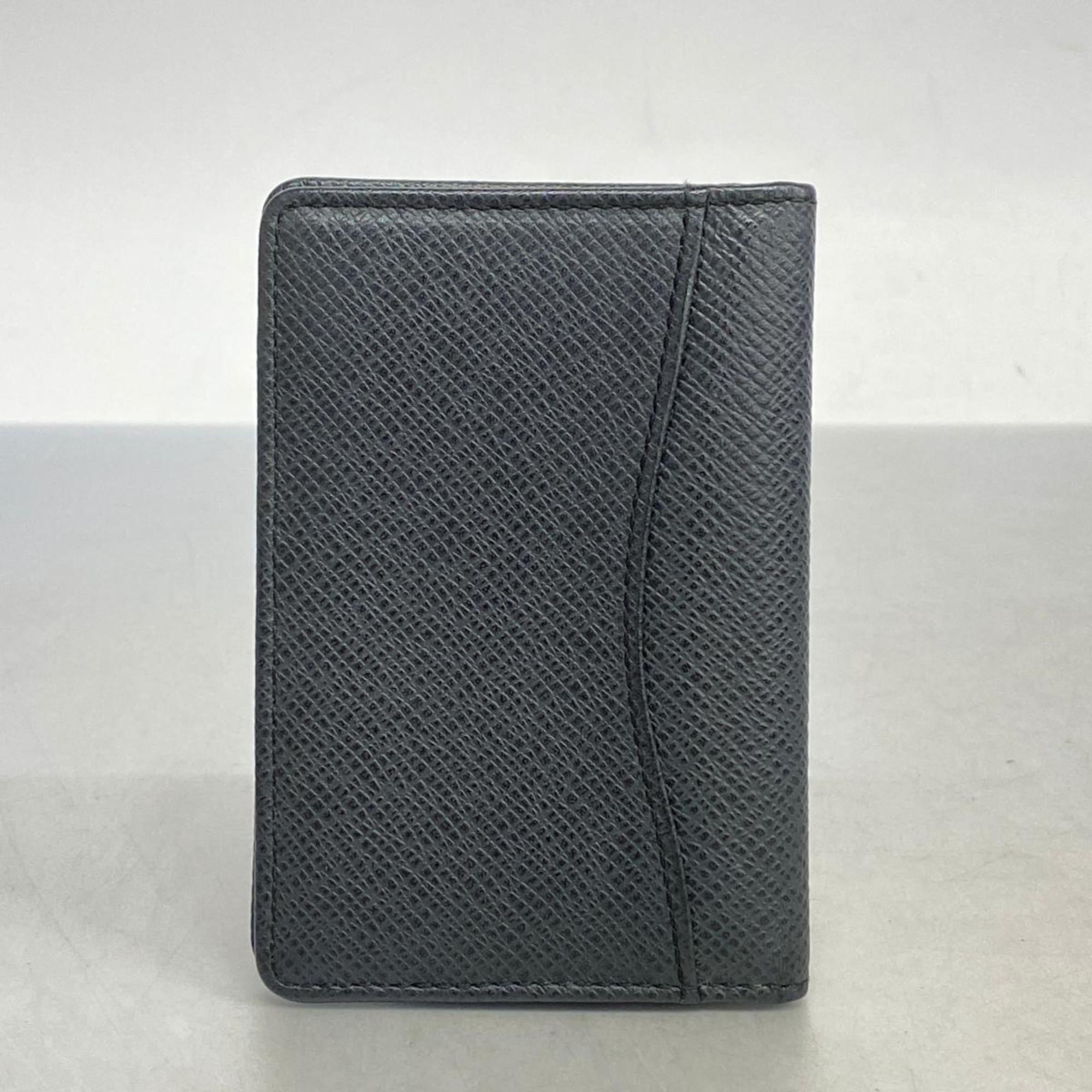 Louis Vuitton Business Card Holder/Card Case Taiga Organizer de Poche M30512 Ardoise Men's