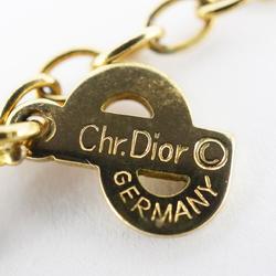 Christian Dior Necklace CD Circle GP Plated Gold Women's