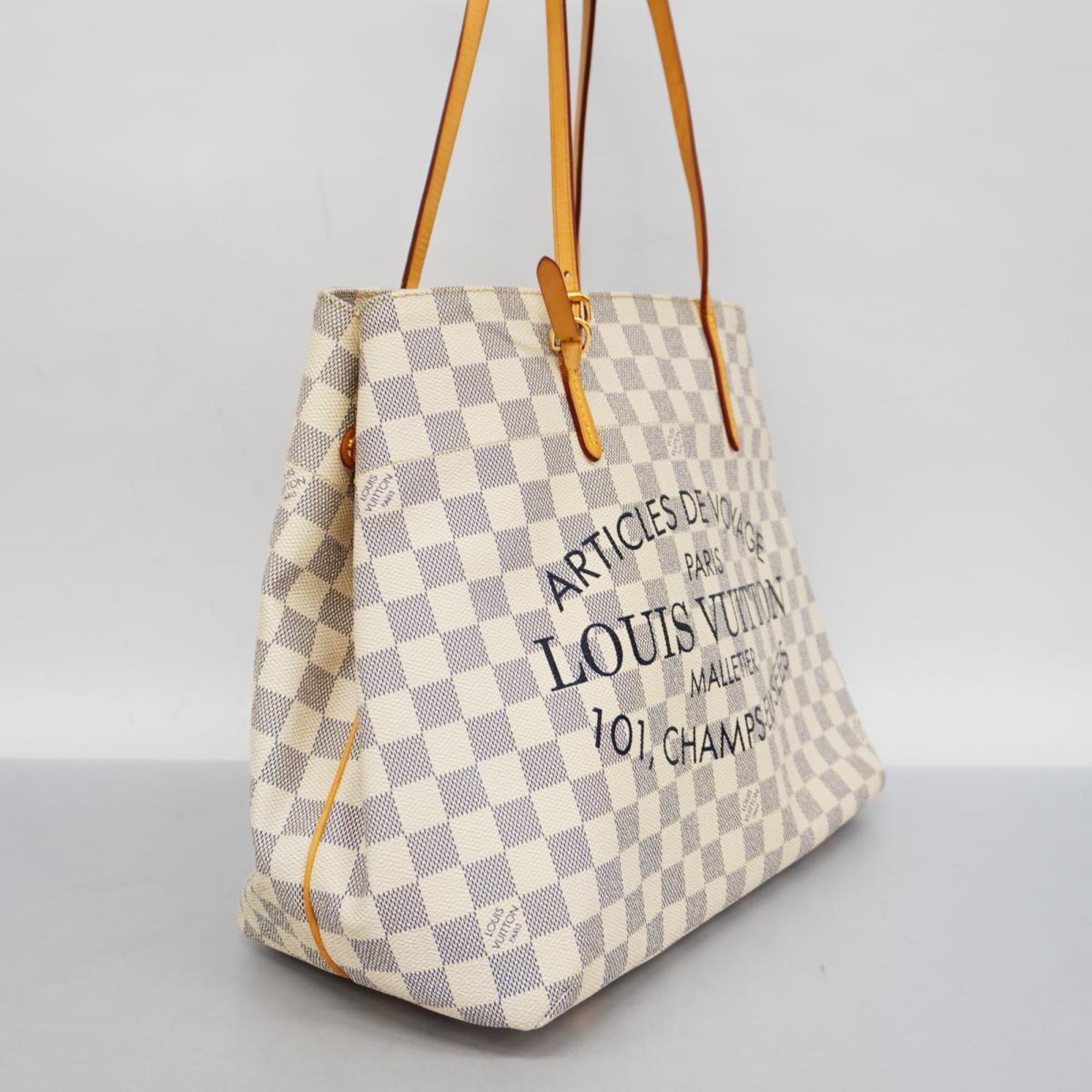 Louis Vuitton Tote Bag Damier Azur Cabas MM N41375 White Women's