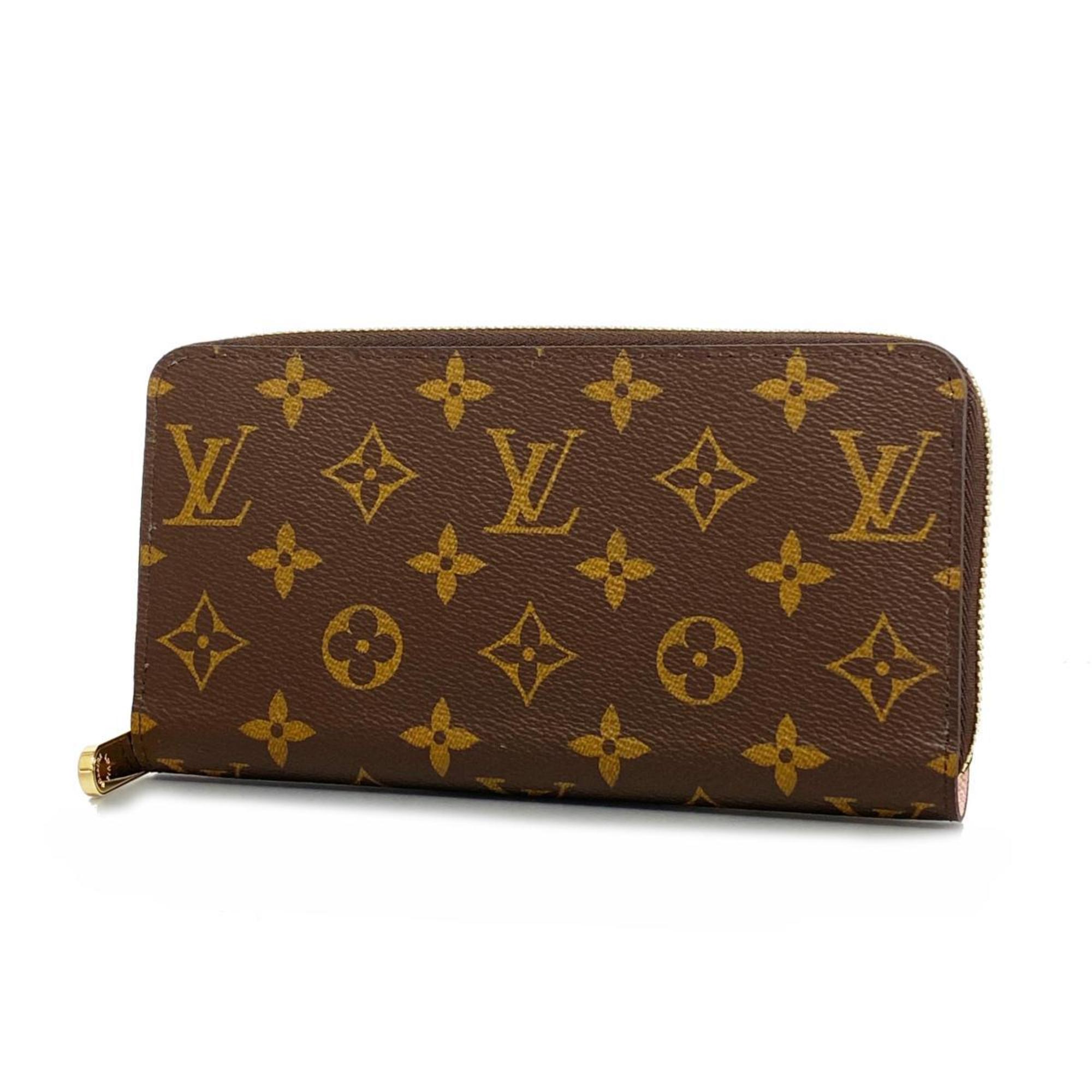 Louis Vuitton Long Wallet Monogram Zippy M41894 Rose Ballerine Men's Women's