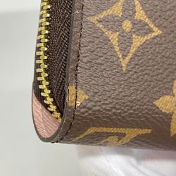 Louis Vuitton Long Wallet Monogram Zippy M41894 Rose Ballerine Men's Women's