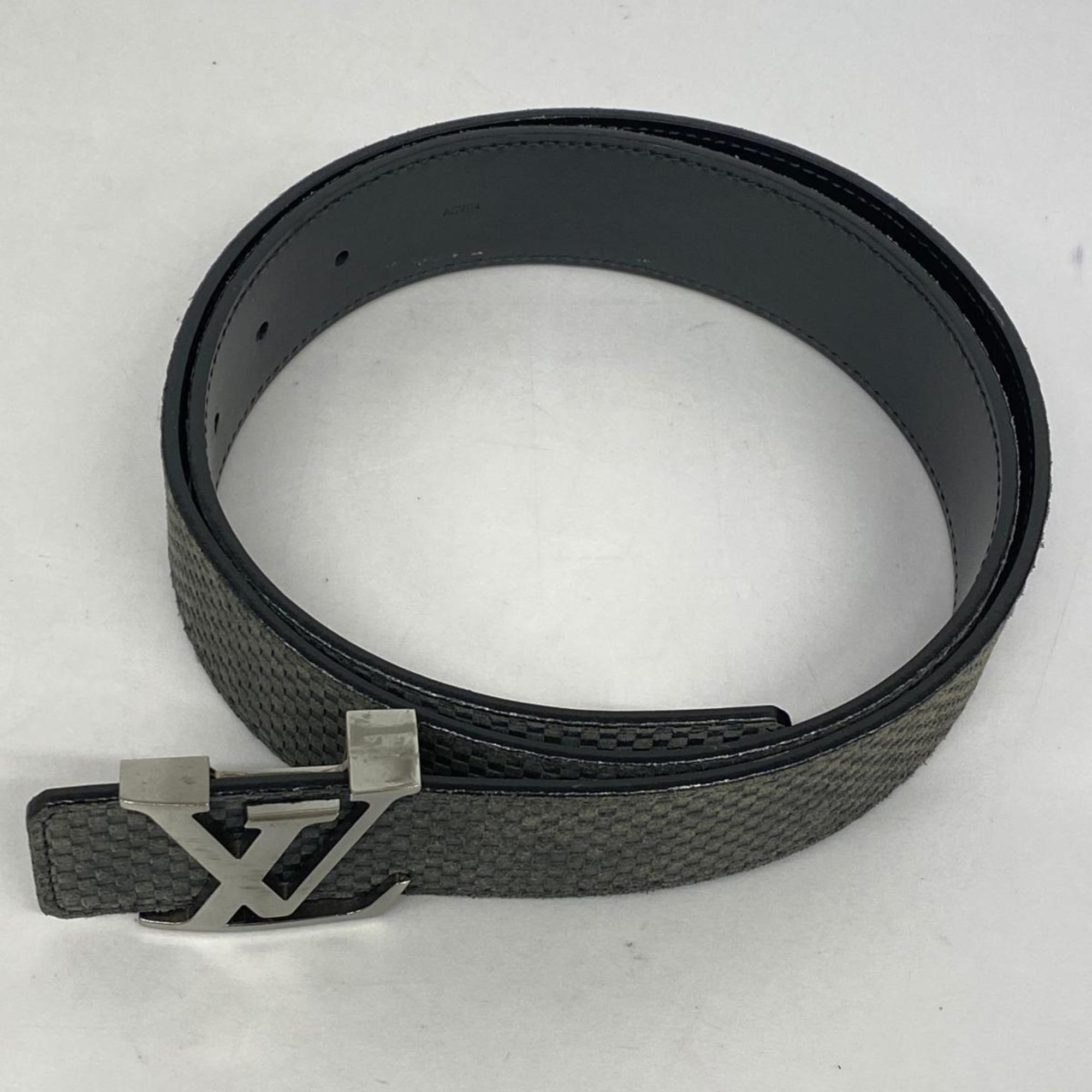 Louis Vuitton Belt Damier Santur LV Initial M6875 Black Men's