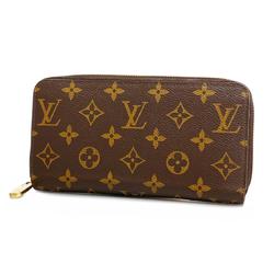 Louis Vuitton Long Wallet Monogram Zippy M42616 Brown Men's Women's