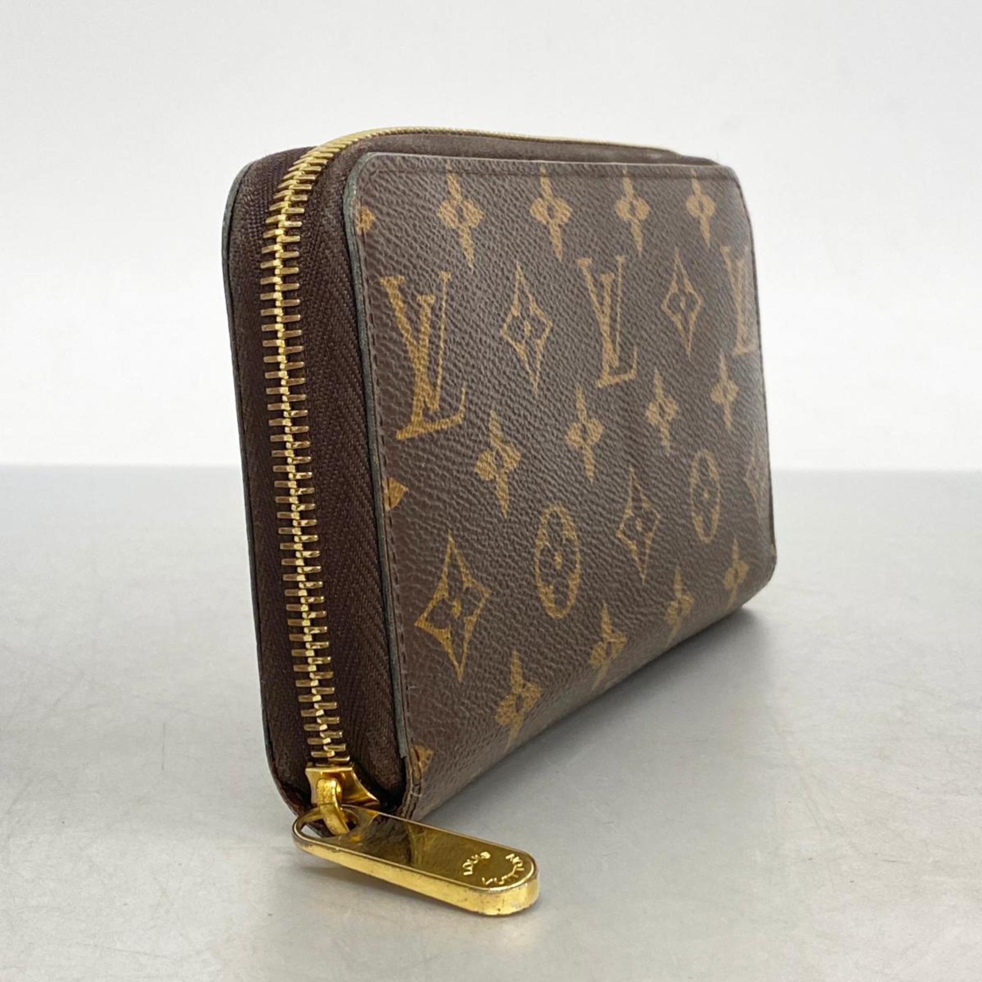 Louis Vuitton Long Wallet Monogram Zippy M42616 Brown Men's Women's